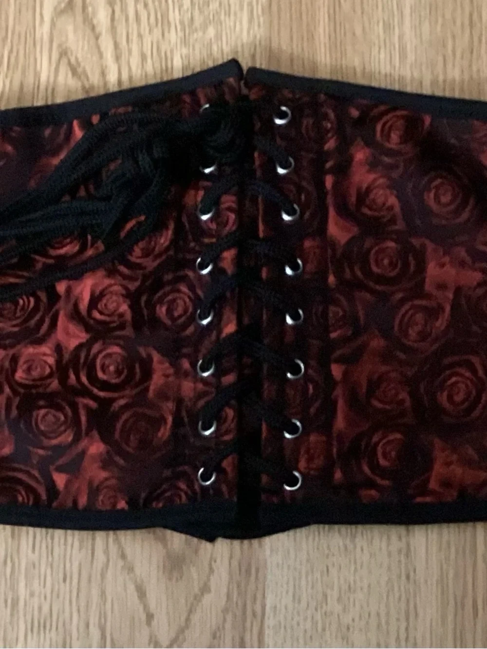 Red Rose Lace-Up Waist Cincher Corset Belt Shapercorset 52
